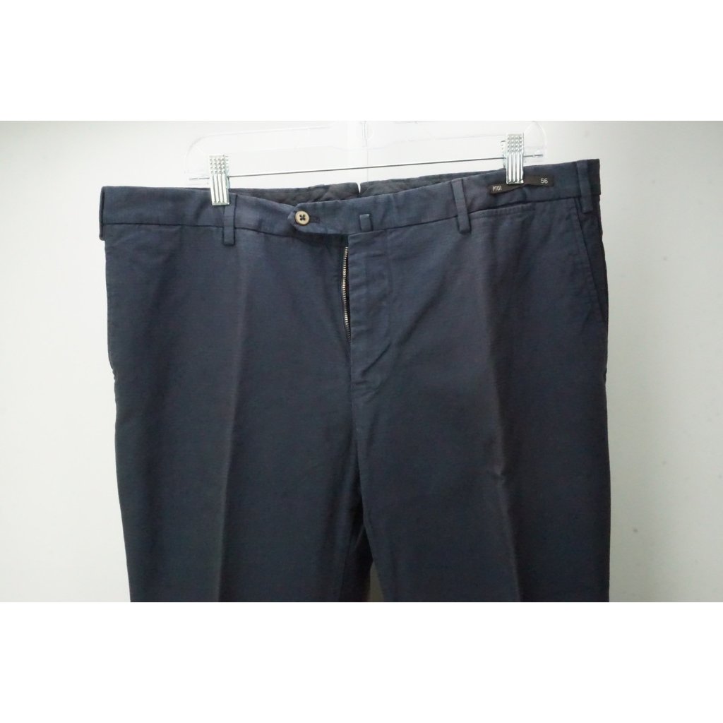Pt01 Cotton Blue Garment Dyed Pants Trousers 56 Eu Brand New